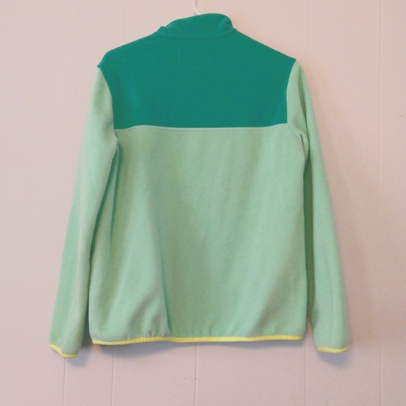 Bright Fleece jacket by Lands End Mint Green winter snow spring - Picture 3 of 4